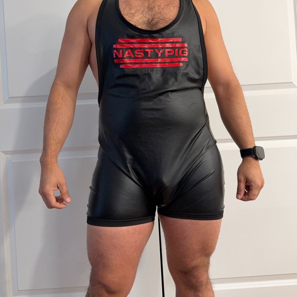 Nasty Pig Contrast Rubber Singlet Red